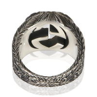 Gucci Sterling Silver  Interlocking G Paisley Ring pv
