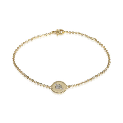 David Yurman Yellow Gold Diamond Cable Collectibles Heart & Arrow Bracelet fv
