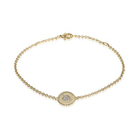David Yurman Yellow Gold Diamond Cable Collectibles Heart & Arrow Bracelet fv