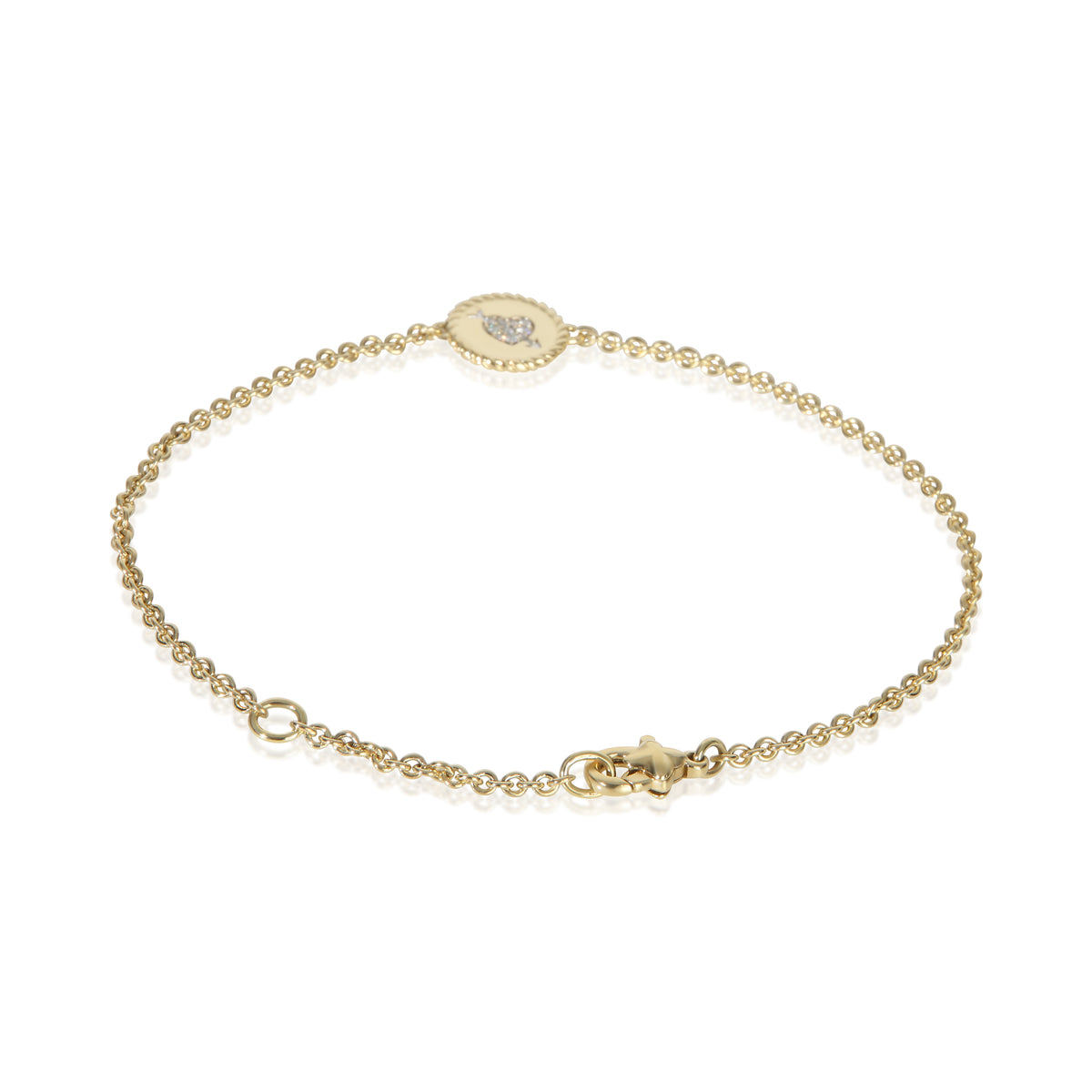David Yurman Yellow Gold Diamond Cable Collectibles Heart & Arrow Bracelet pv