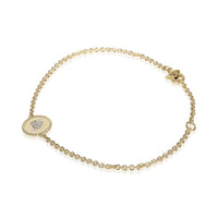 David Yurman Yellow Gold Diamond Cable Collectibles Heart & Arrow Bracelet sv