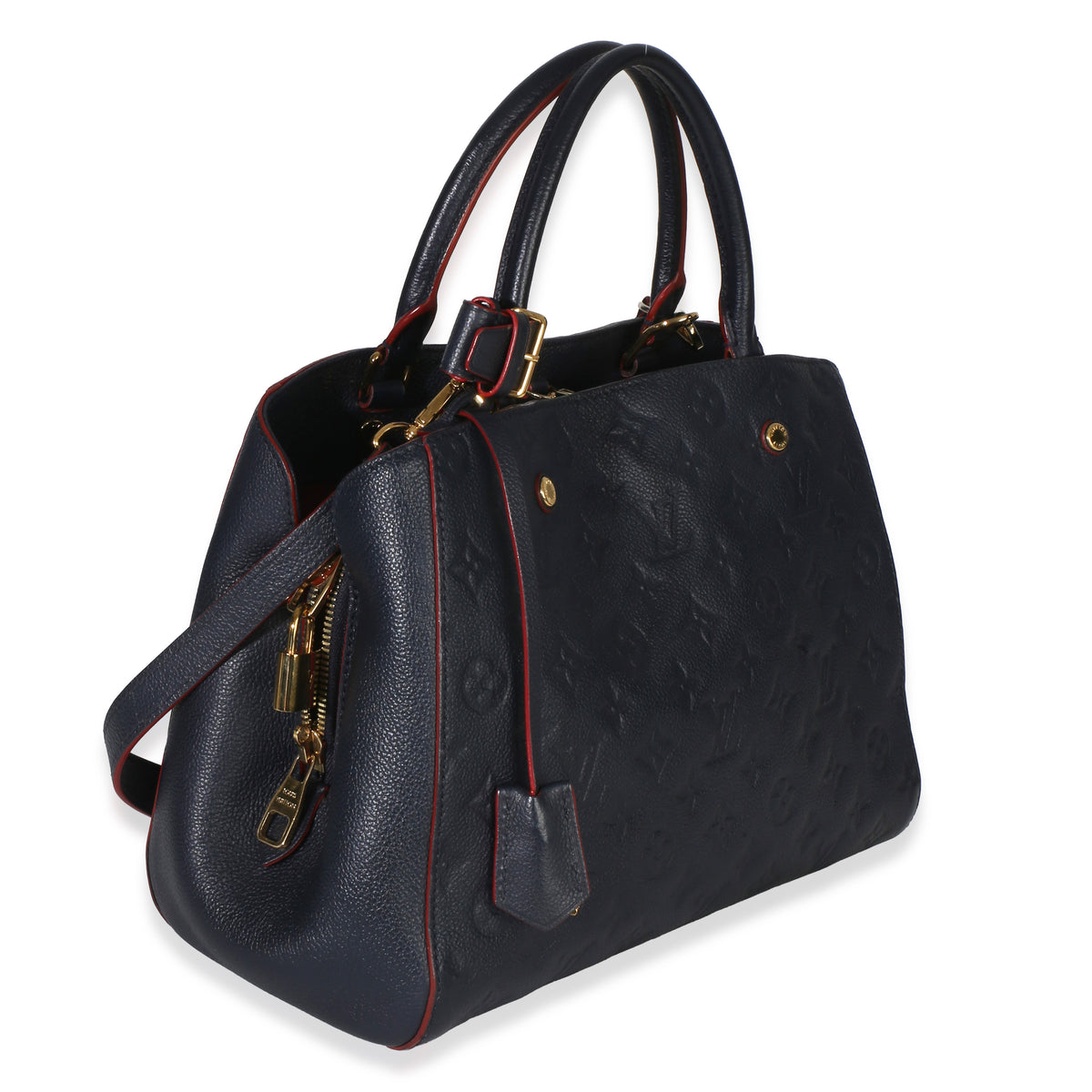 Louis Vuitton Marine Rouge Monogram Empreinte Montaigne MM Handbag 3