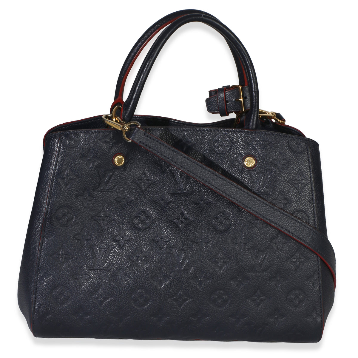 Louis Vuitton Marine Rouge Monogram Empreinte Montaigne MM Handbag 4