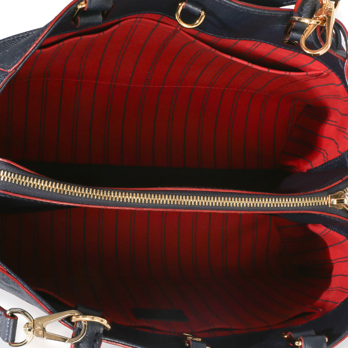 Louis Vuitton Marine Rouge Monogram Empreinte Montaigne MM Handbag 8