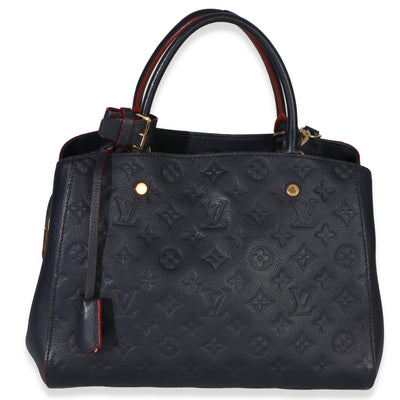 Louis Vuitton Marine Rouge Monogram Empreinte Montaigne MM Handbag fv