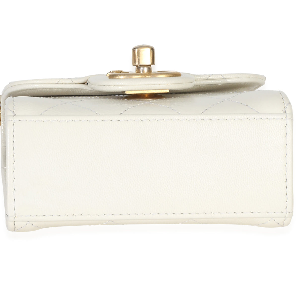 Chanel White Lambskin Quilted Chic Pearls Clutch On Chain Handbag 5