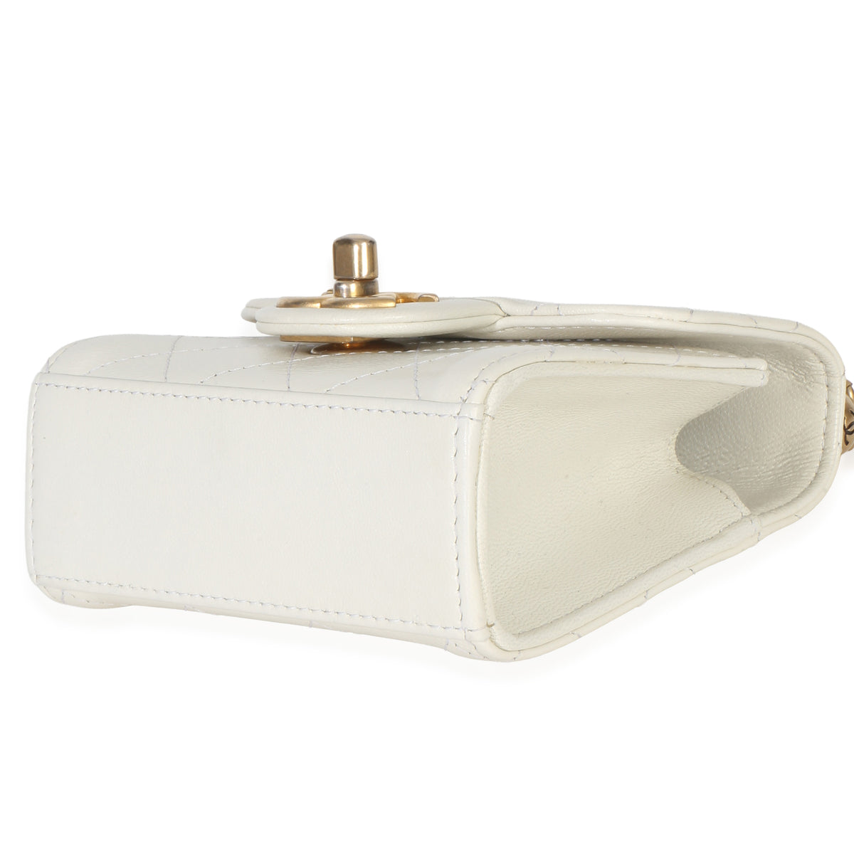 Chanel White Lambskin Quilted Chic Pearls Clutch On Chain Handbag 6