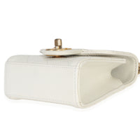 Chanel White Lambskin Quilted Chic Pearls Clutch On Chain Handbag 6