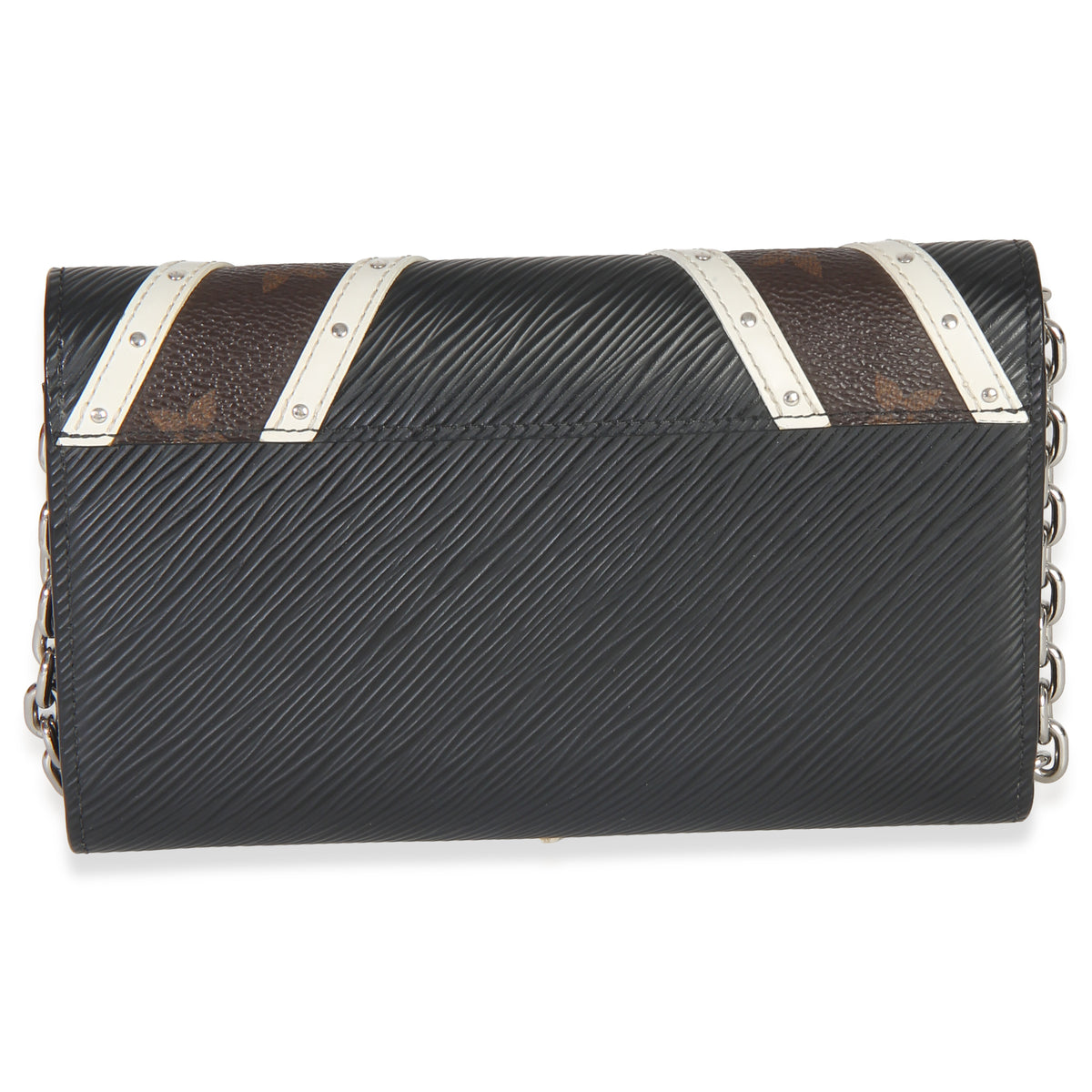 Louis Vuitton Black White V Monogram Canvas Twist Wallet on Chain Handbag 4