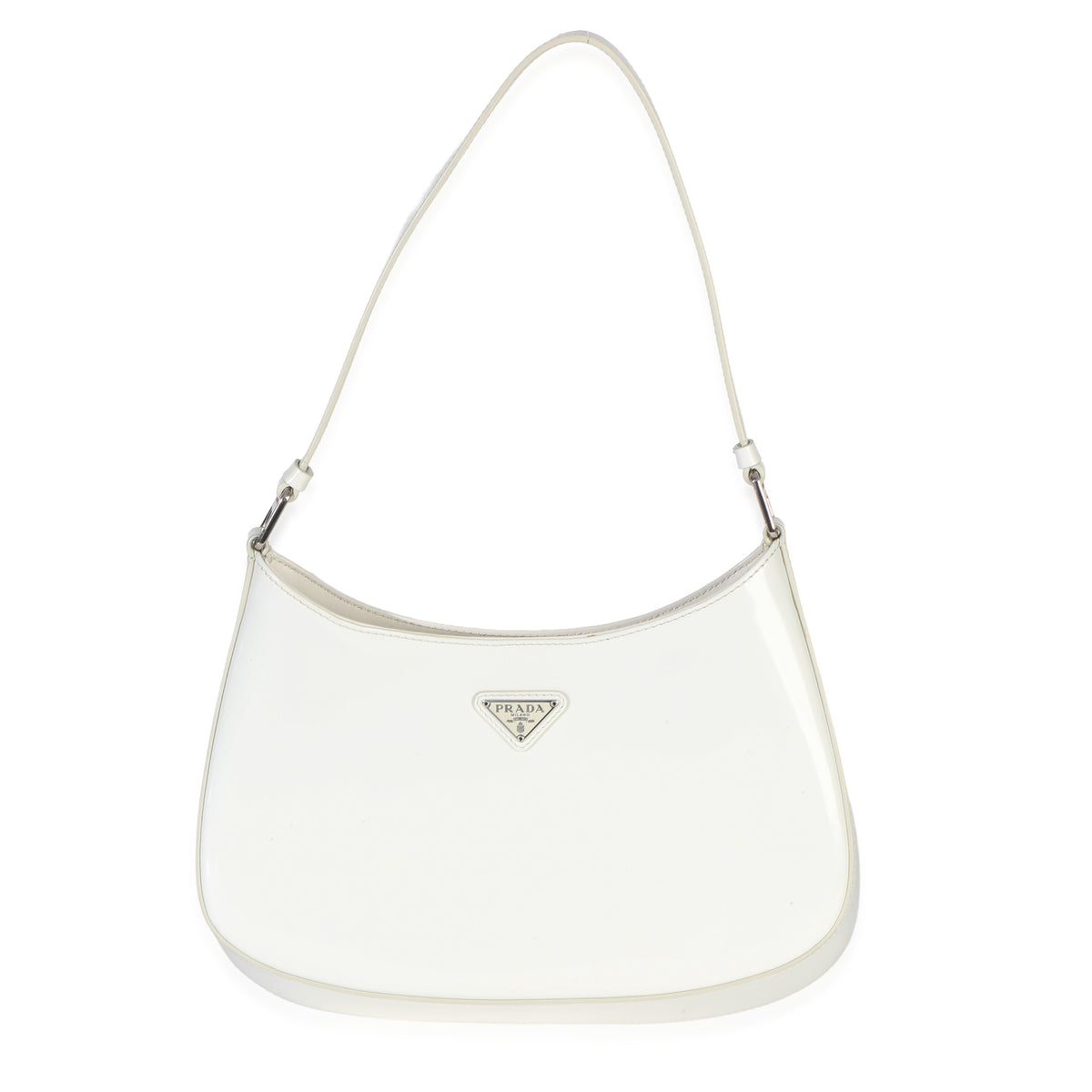 Prada White Spazzolato Medium Cleo Bag Handbag id