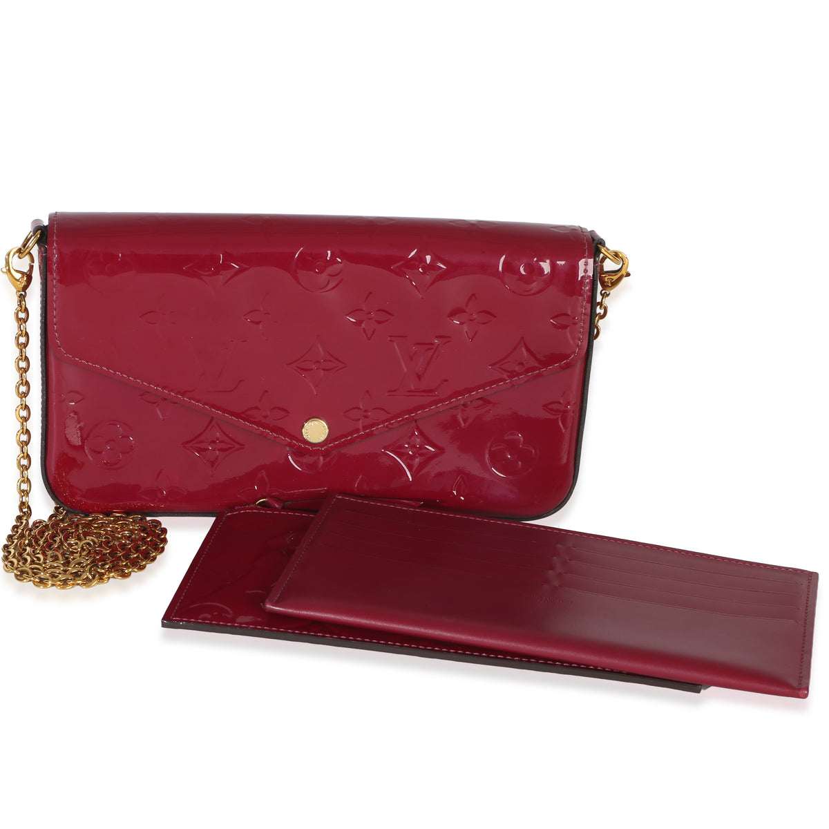 Louis Vuitton Fuschia Monogram Vernis Felicie Pochette Handbag fv
