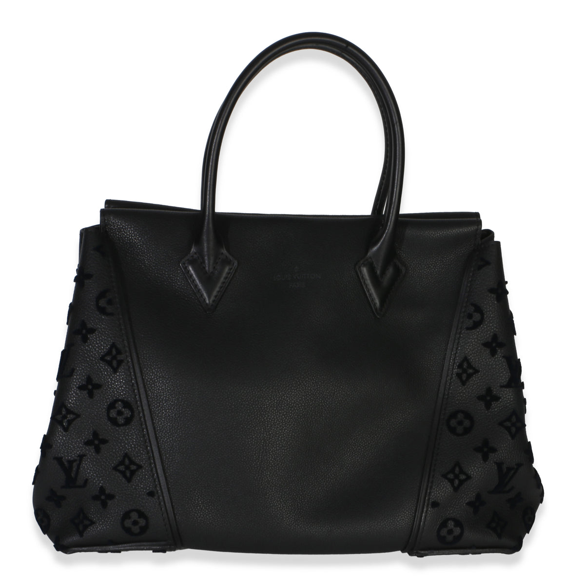 Louis Vuitton Black Monogram Tufted Veau Cachemire W Tote PM Handbag fv