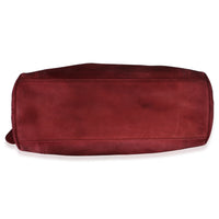 Chanel Vintage Red Suede Logo Small Tote Handbag 5