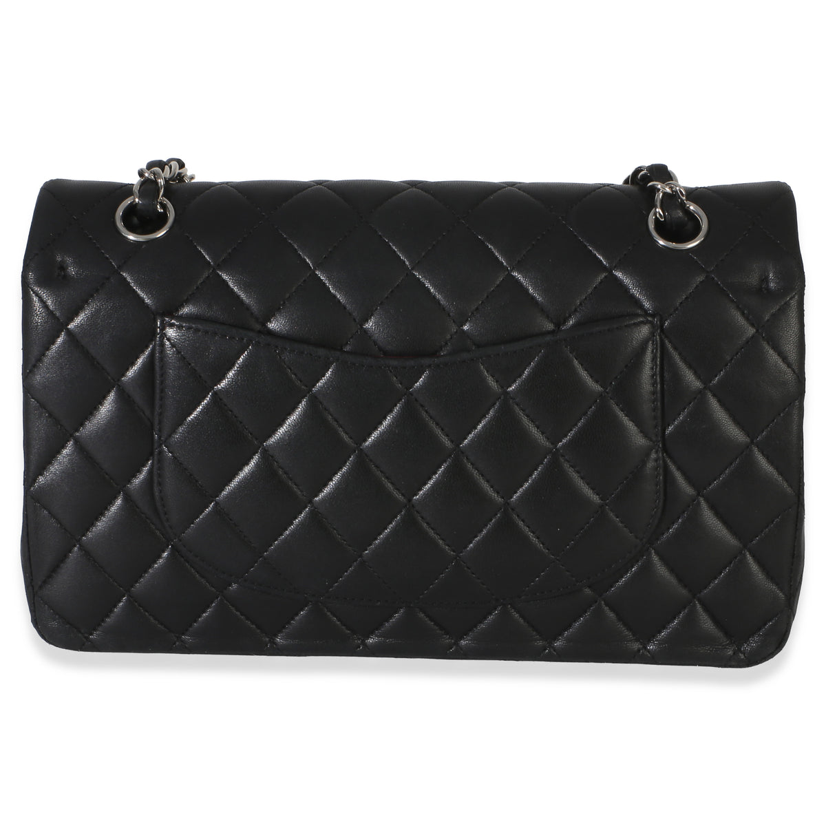 Chanel Black Quilted Lambskin Medium Classic Double Flap Bag Handbag 4