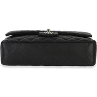 Chanel Black Quilted Lambskin Medium Classic Double Flap Bag Handbag 5