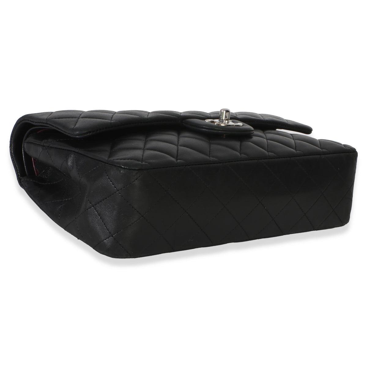 Chanel Black Quilted Lambskin Medium Classic Double Flap Bag Handbag 7