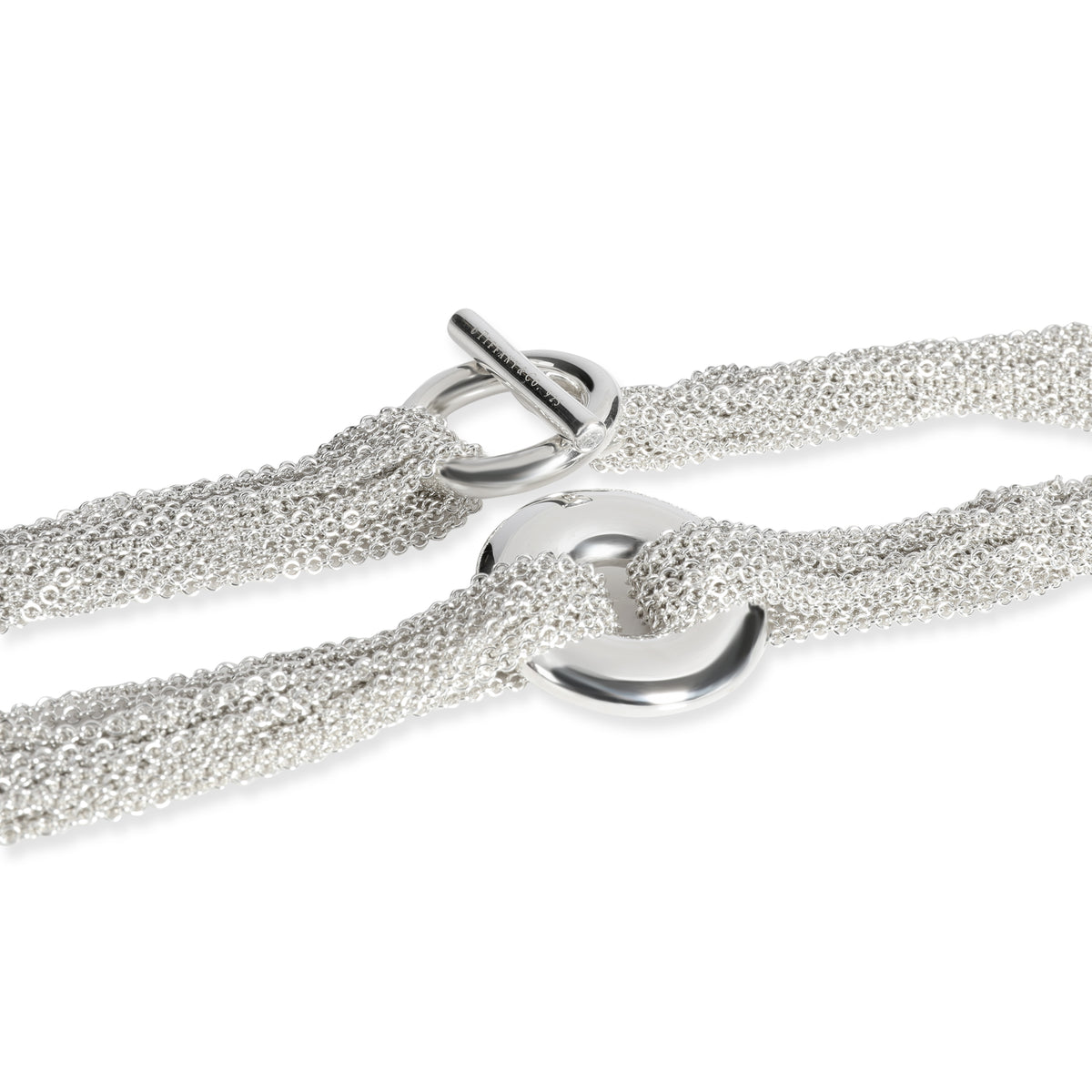 Tiffany & Co. Sterling Silver  Multi Strand Circle Necklace