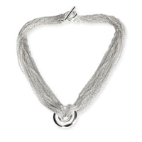 Tiffany & Co. Sterling Silver  Multi Strand Circle Necklace
