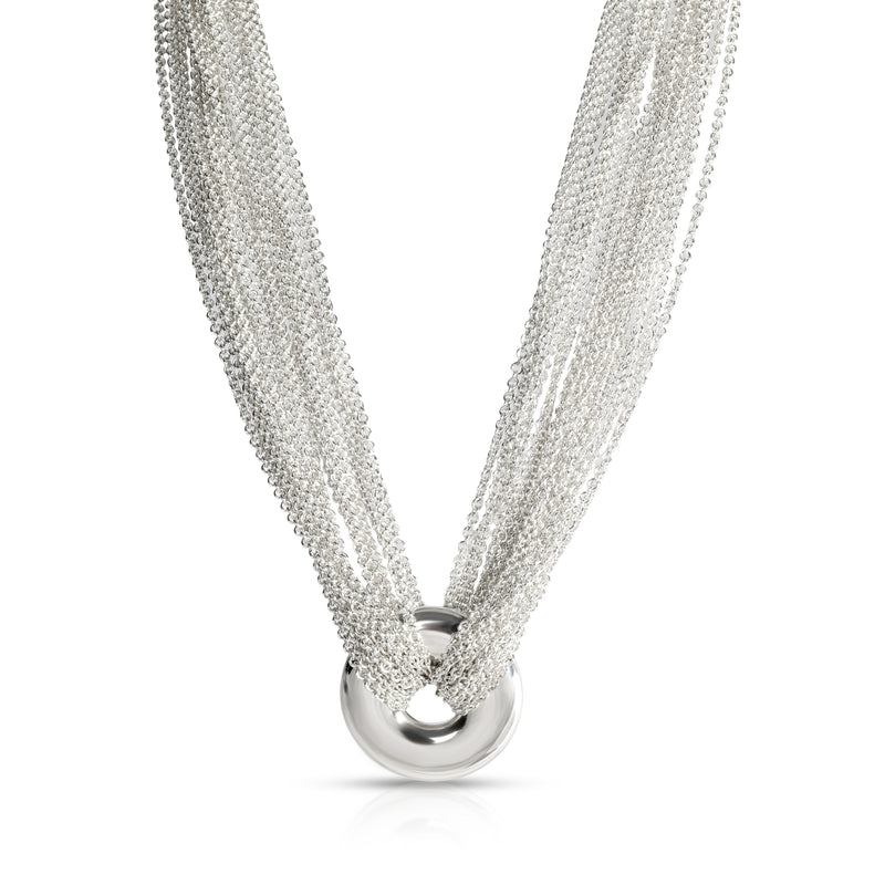 Tiffany & Co. Sterling Silver  Multi Strand Circle Necklace