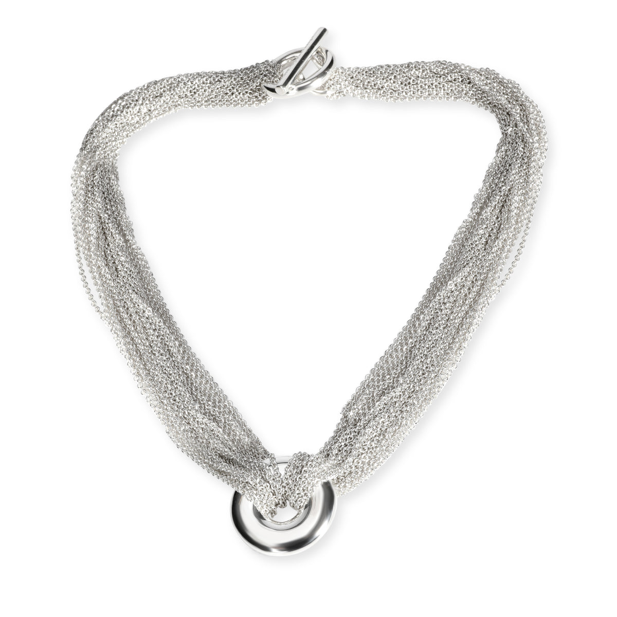 Tiffany & Co. Sterling Silver  Multi Strand Circle Necklace
