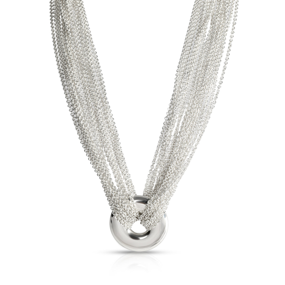 Tiffany & Co. Sterling Silver  Multi Strand Circle Necklace