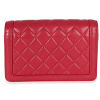 Chanel Red Quilted Lambskin Hold The Line CC Wallet On Chain Handbag 4