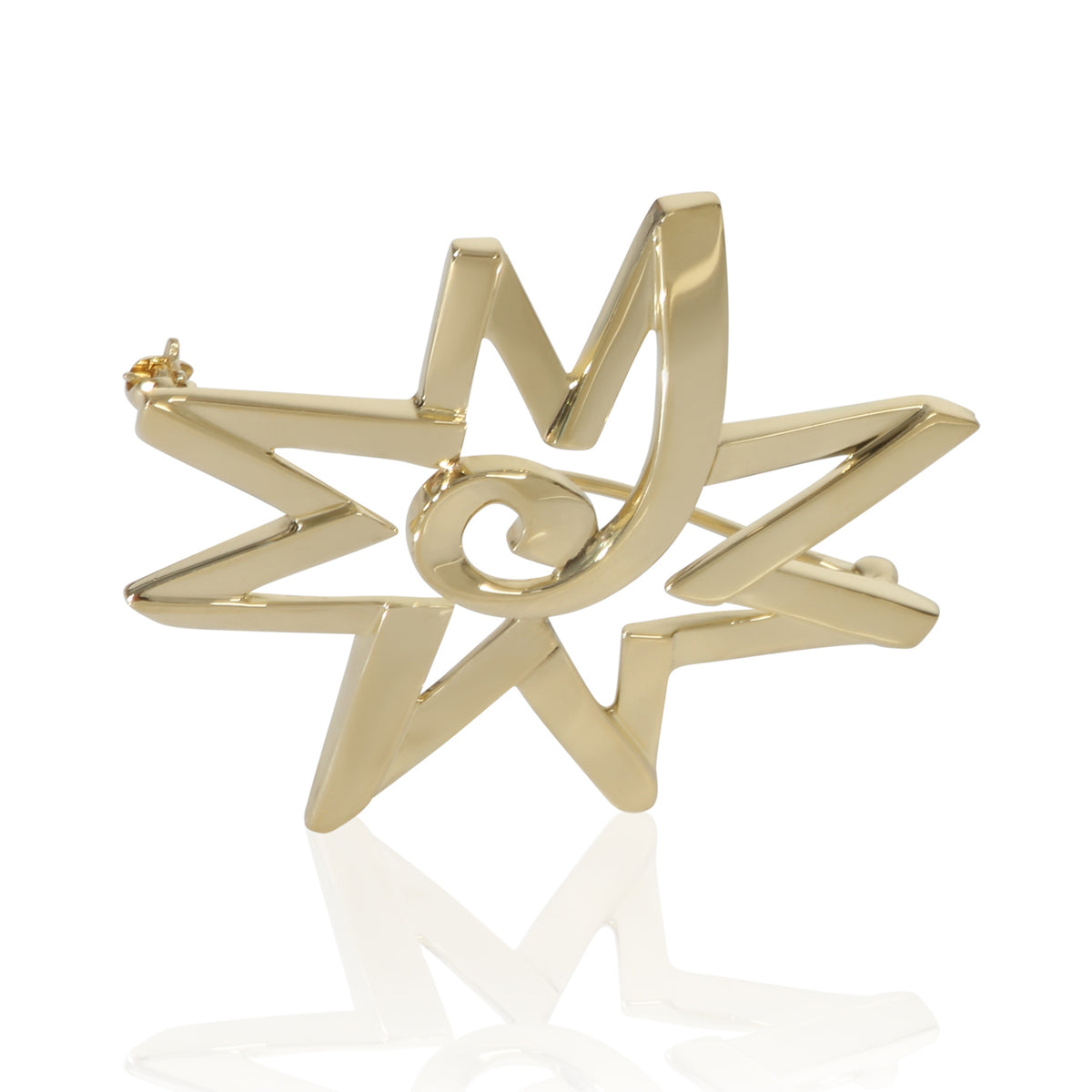 Tiffany & Co. Yellow Gold  Vintage Paloma Picasso Star Brooch fv