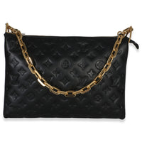 Louis Vuitton Black Monogram Embossed Lambskin Coussin MM Handbag 2
