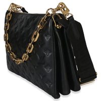 Louis Vuitton Black Monogram Embossed Lambskin Coussin MM Handbag 3