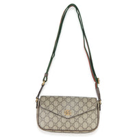 Gucci GG Supreme Monogram Textured Dollar Calfskin Web Mini Ophidia Envelope Bag Handbag 8