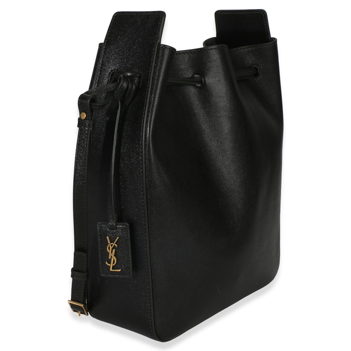 Saint Laurent Black Calfskin Small Bucket Bag Handbag 3