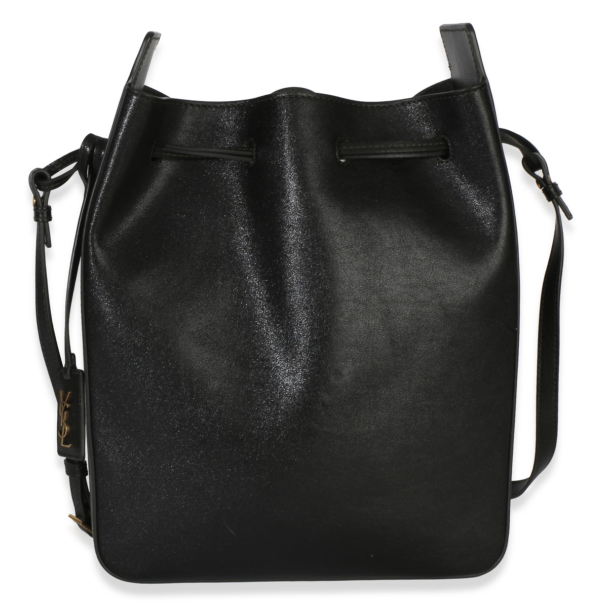 Saint Laurent Black Calfskin Small Bucket Bag Handbag fv
