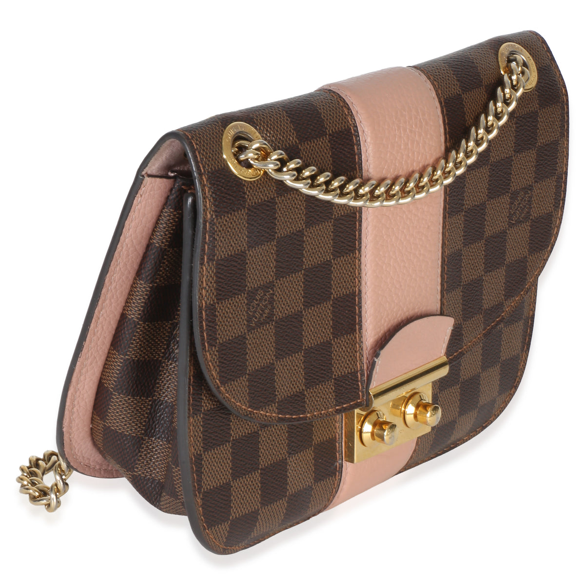 Louis Vuitton Magnolia Damier Ebene Cuir Taurillon Wight Chain Bag Handbag 3