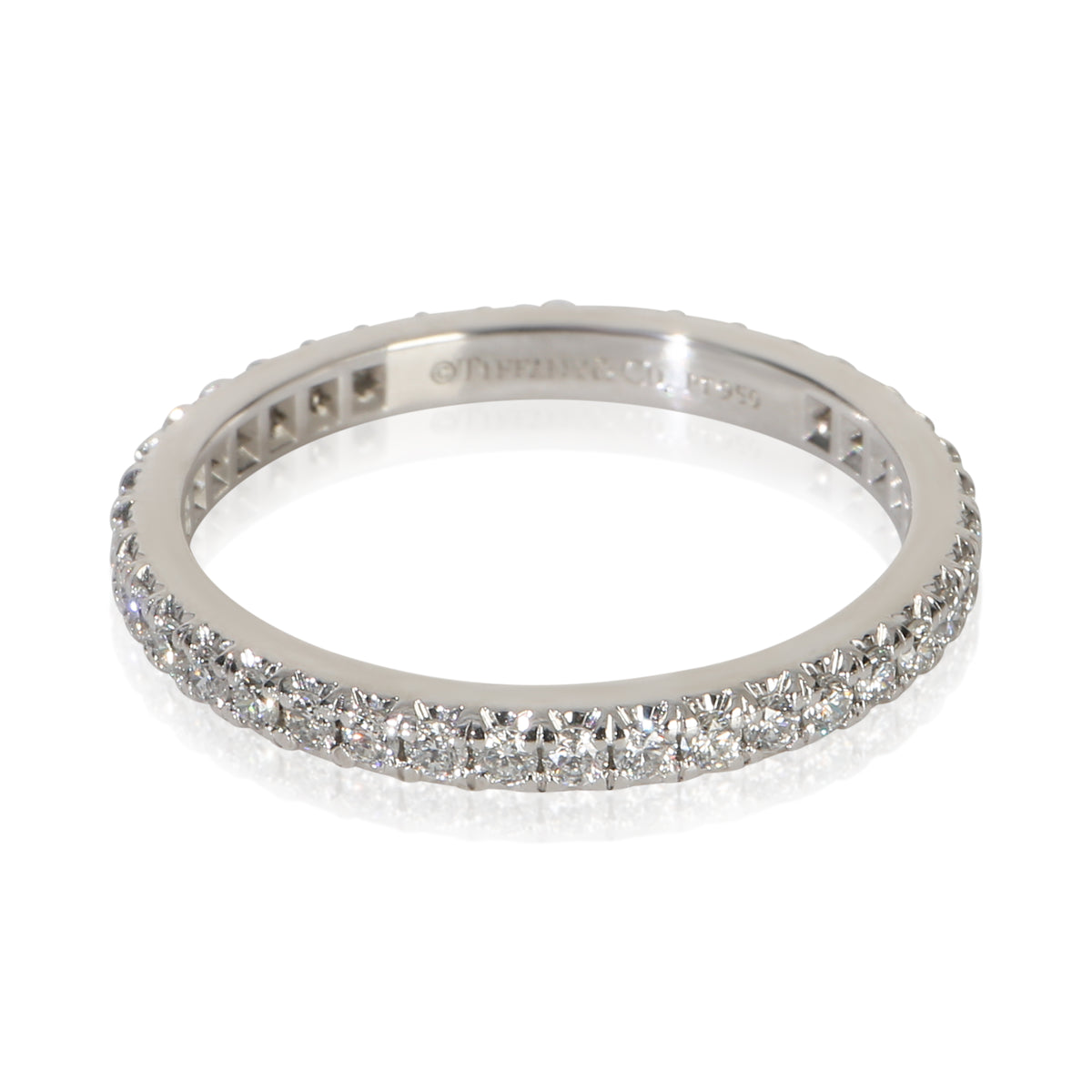 Tiffany & Co. Platinum Diamond Soleste Band fv