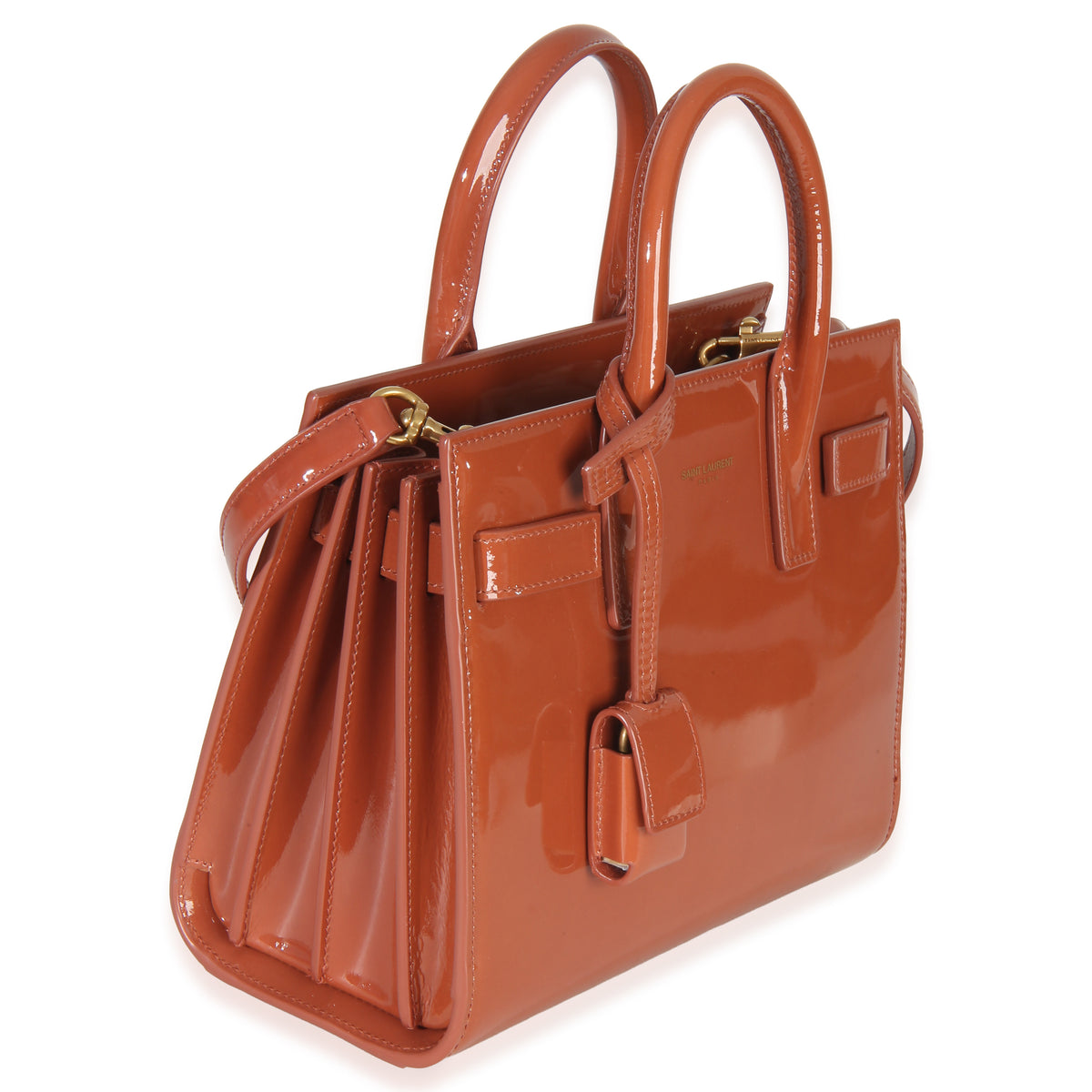 Saint Laurent Mild Rose Patent Nano Sac de Jour Handbag 3