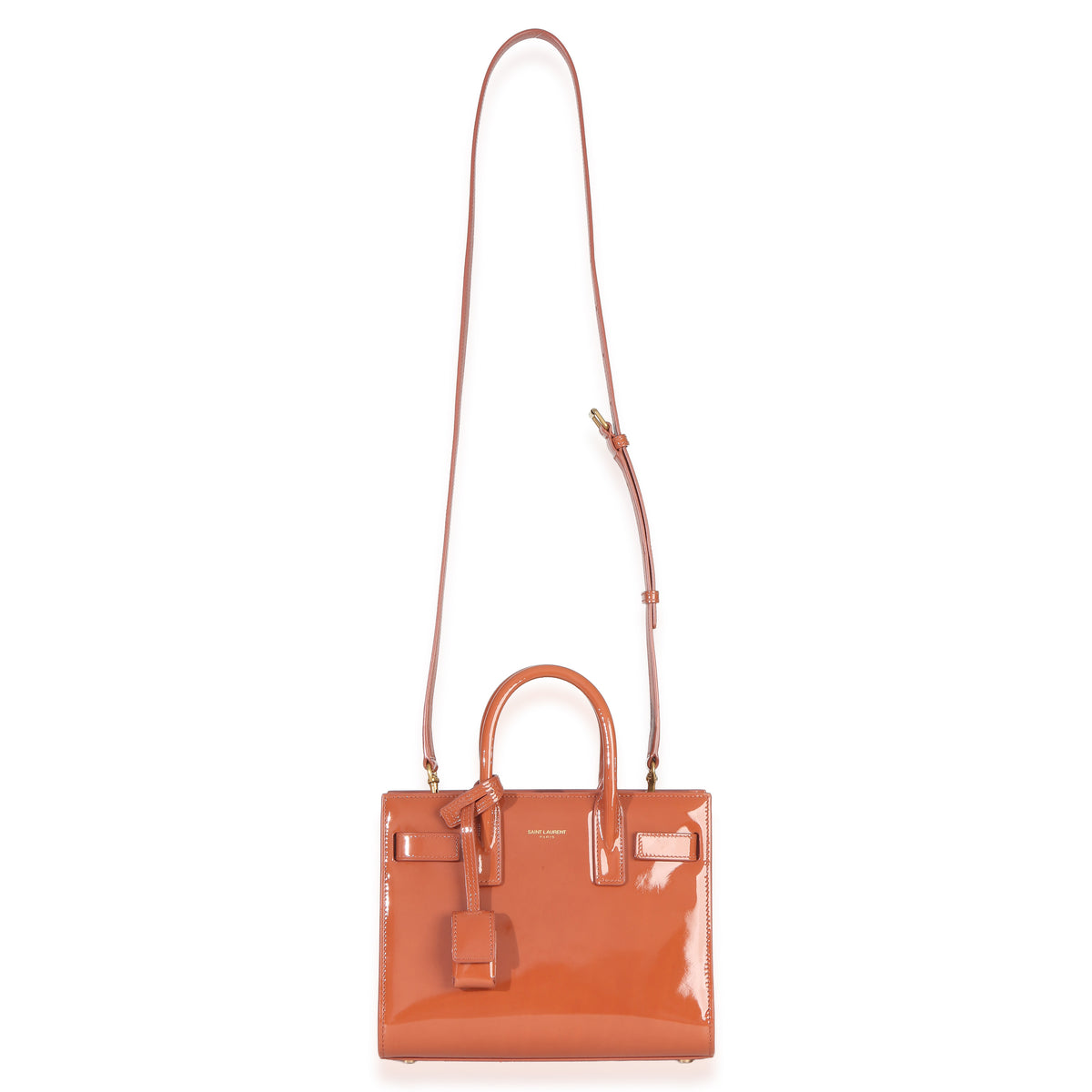 Saint Laurent Mild Rose Patent Nano Sac de Jour Handbag 8