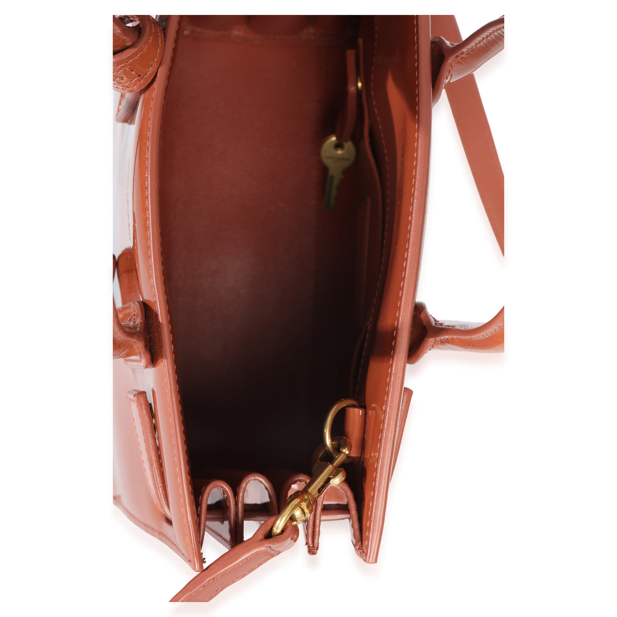 Saint Laurent Mild Rose Patent Nano Sac de Jour Handbag 9