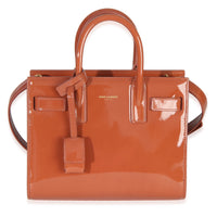 Saint Laurent Mild Rose Patent Nano Sac de Jour Handbag fv