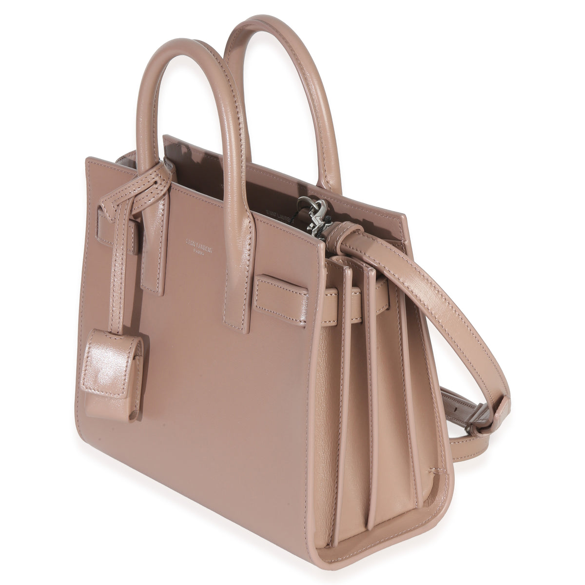 Saint Laurent Beige Smooth Leather Nano Classic Sac De Jour Handbag 2