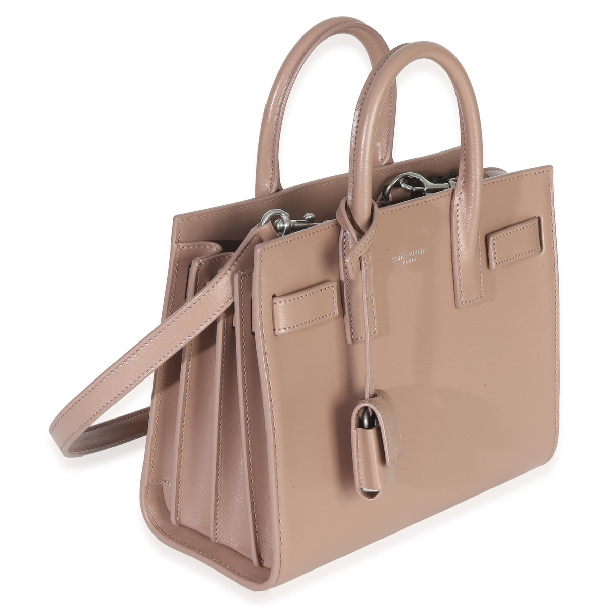 Saint Laurent Beige Smooth Leather Nano Classic Sac De Jour Handbag 3