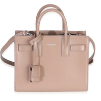 Saint Laurent Beige Smooth Leather Nano Classic Sac De Jour Handbag fv