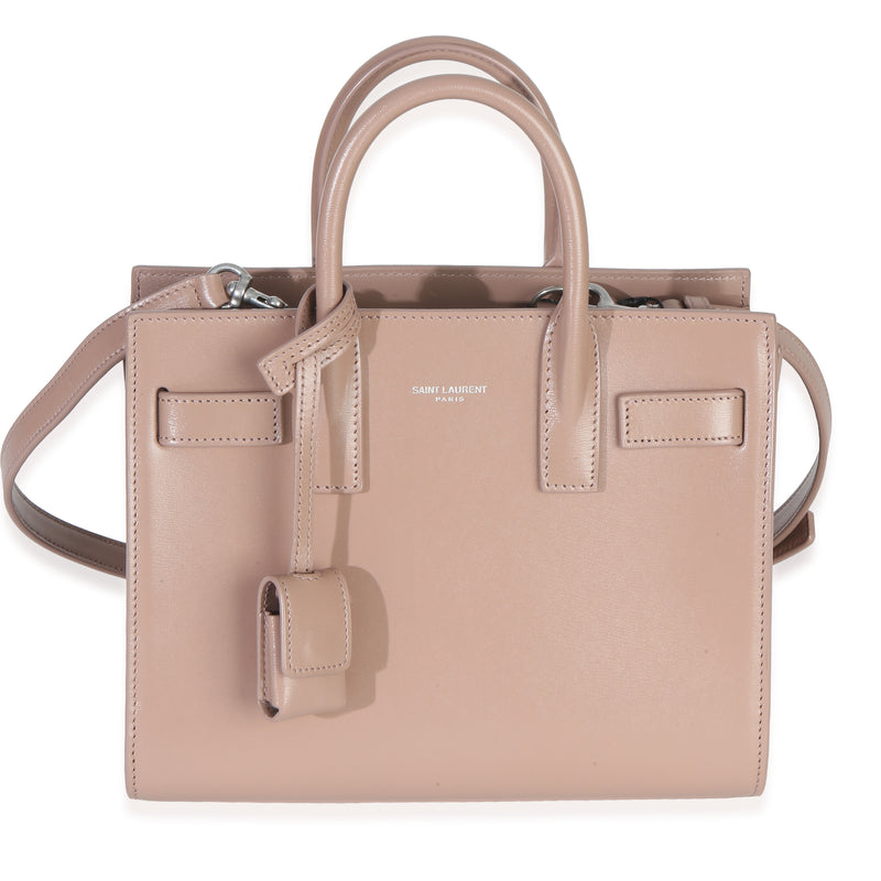 Saint Laurent Beige Smooth Leather Nano Classic Sac De Jour Handbag fv