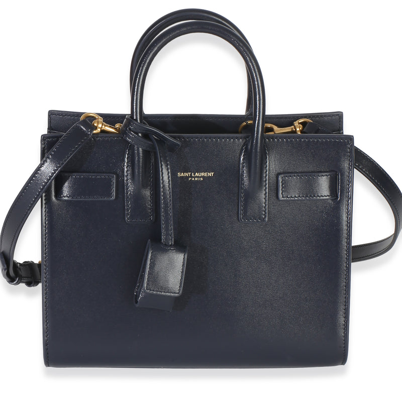 Saint Laurent Navy Smooth Calfskin Sac Du Jour Nano Handbag id