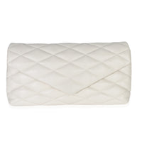 Saint Laurent Crema Soft Quilted Lambskin Large Sade Puffer Envelope Clutch Handbag fv