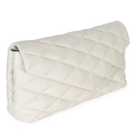 Saint Laurent Crema Soft Quilted Lambskin Sade Puffer Envelope Clutch Handbag 3