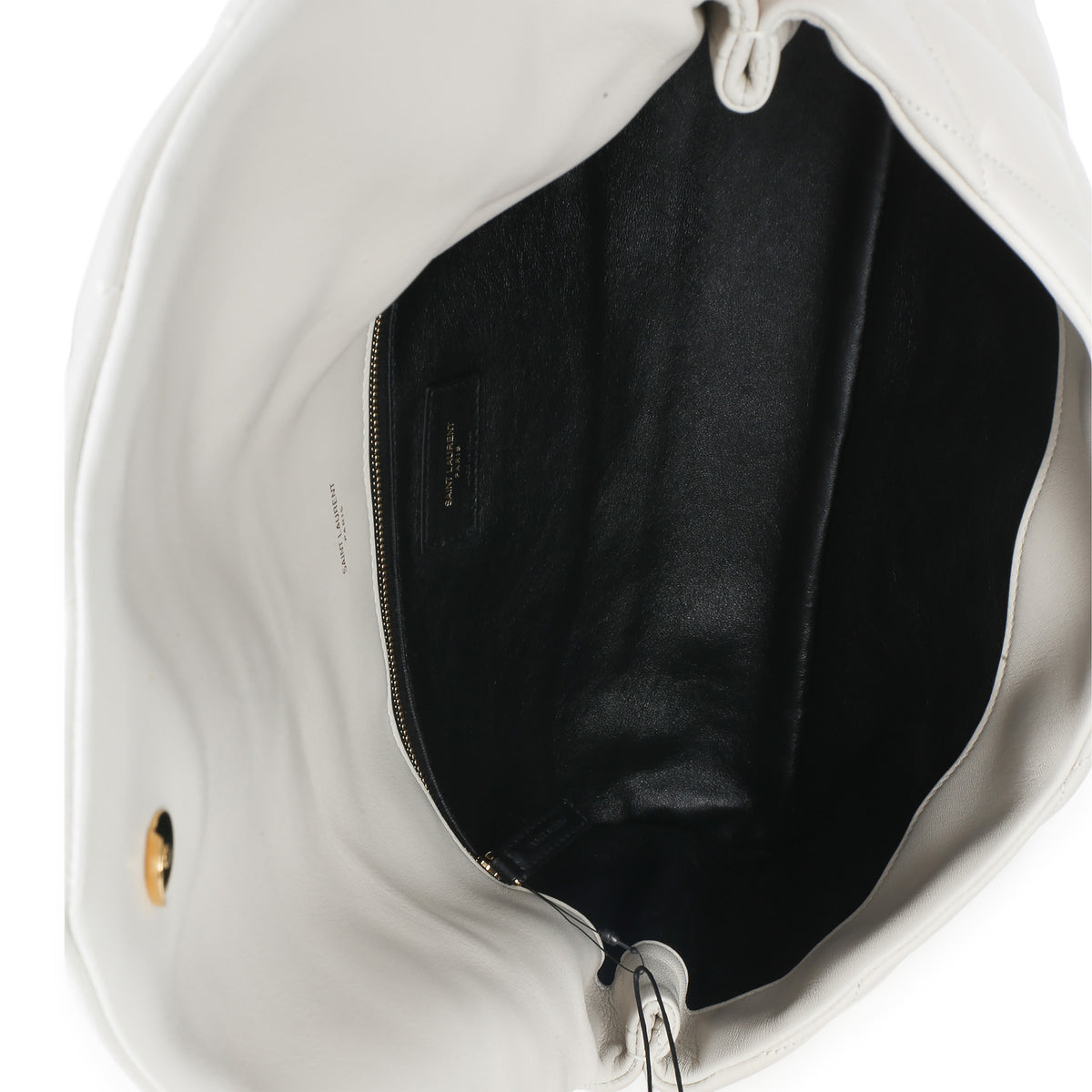 Saint Laurent Crema Soft Quilted Lambskin Sade Puffer Envelope Clutch Handbag 8