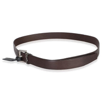 Saint Laurent Men's Brown Lambskin Cassandre Belt 100/40 3