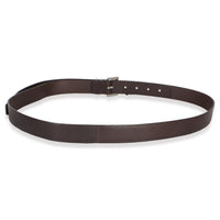 Saint Laurent Men's Brown Lambskin Cassandre Belt 100/40 4