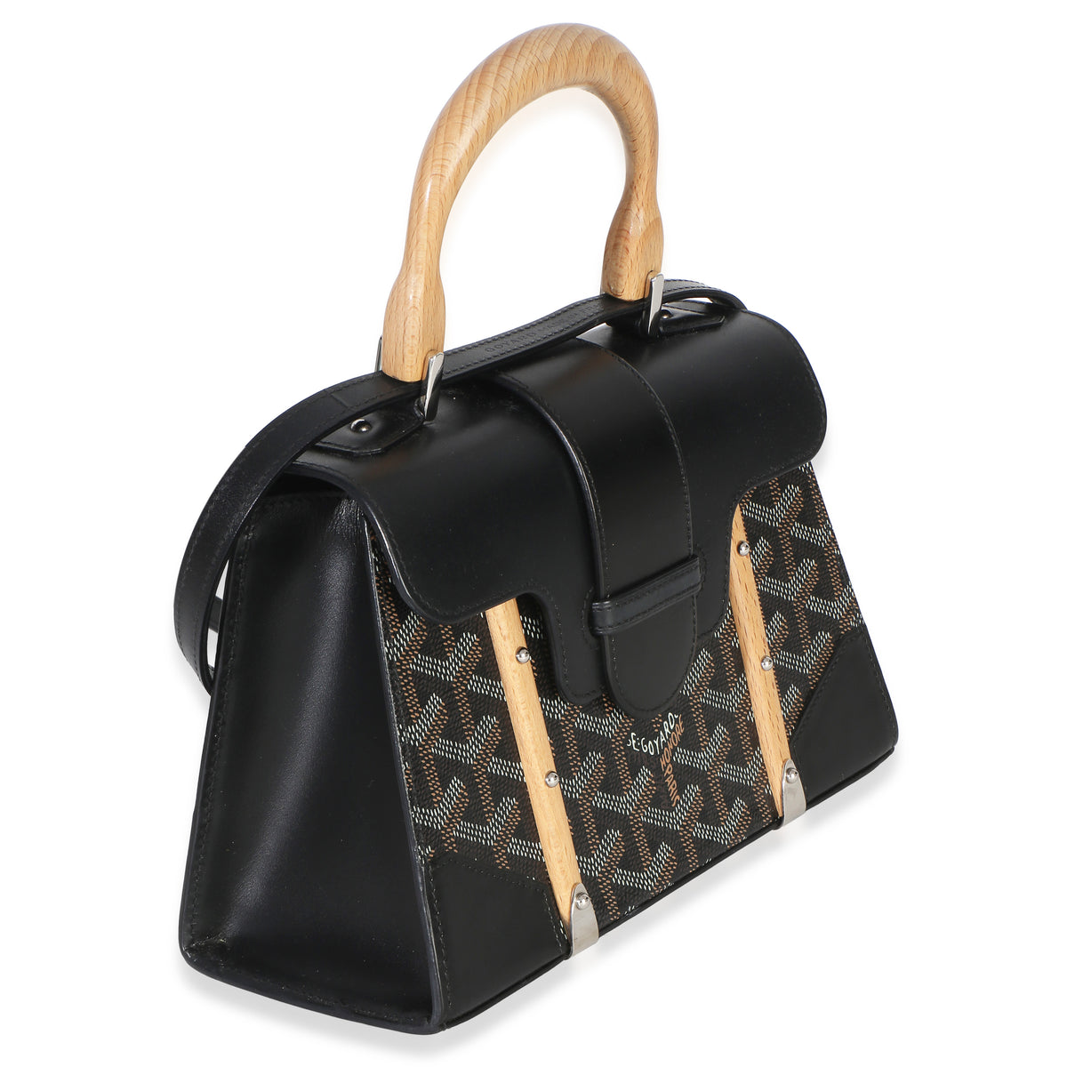 Goyard Black ine Canvas Structured Mini Saigon Top Handle Handbag 3