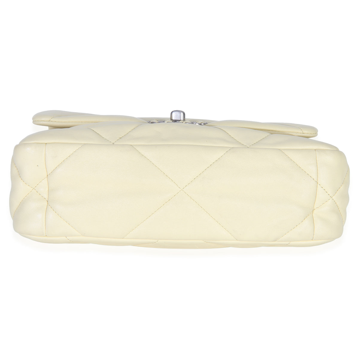 Chanel Light Yellow Quilted Lambskin Medium  19 Flap Bag Handbag 5